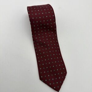 Ferrell‎ Reed Nordstrom Silk Tie Burgundy Micro Floral Italy Hand Printed